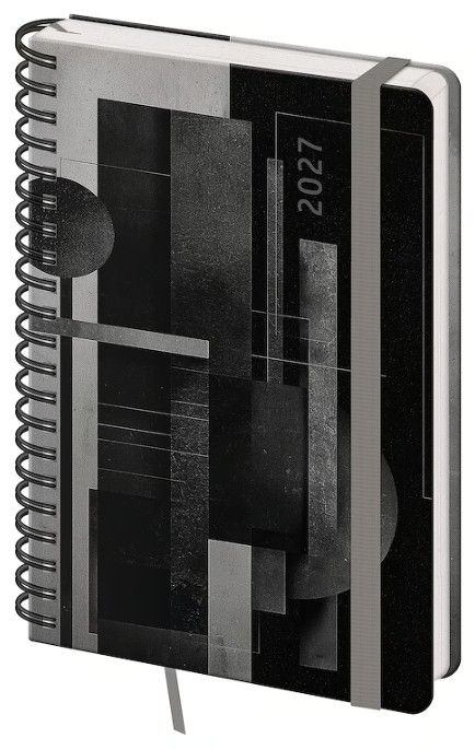 Týdenní diář 2027 Helma A5 Twin s poznámkami Abstract