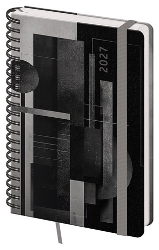 Týdenní diář 2027 Helma A5 Twin s poznámkami Abstract