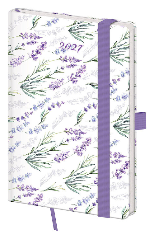 Týdenní diář 2027 Helma kapesní Vario Lavender s gumičkou