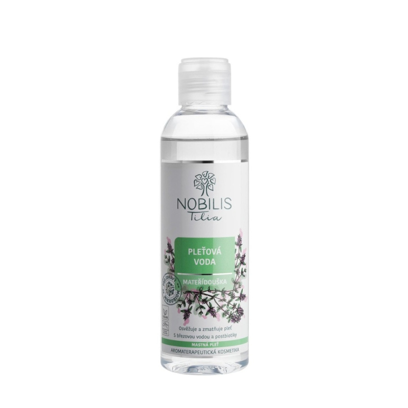 Nobilis Tilia Pleťová Voda Mateřídouška zklidňující pleťová voda pro mastnou pleť 200 ml