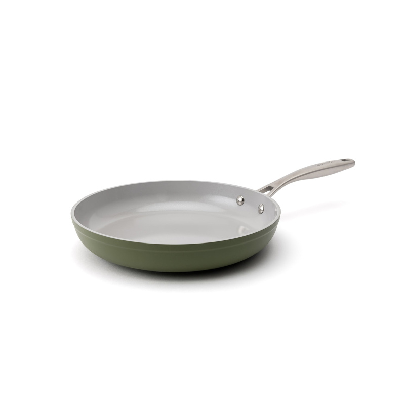 Elmich Nepřilnavá keramická pánev Zen Ø 26 cm - olivově zelená