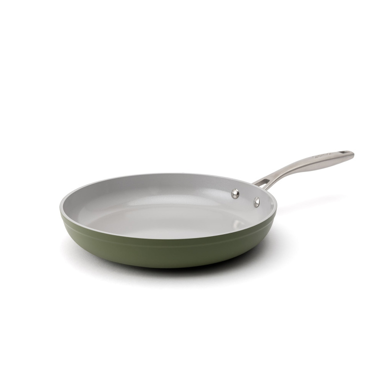 Elmich Nepřilnavá keramická pánev Zen Ø 28 cm - olivově zelená