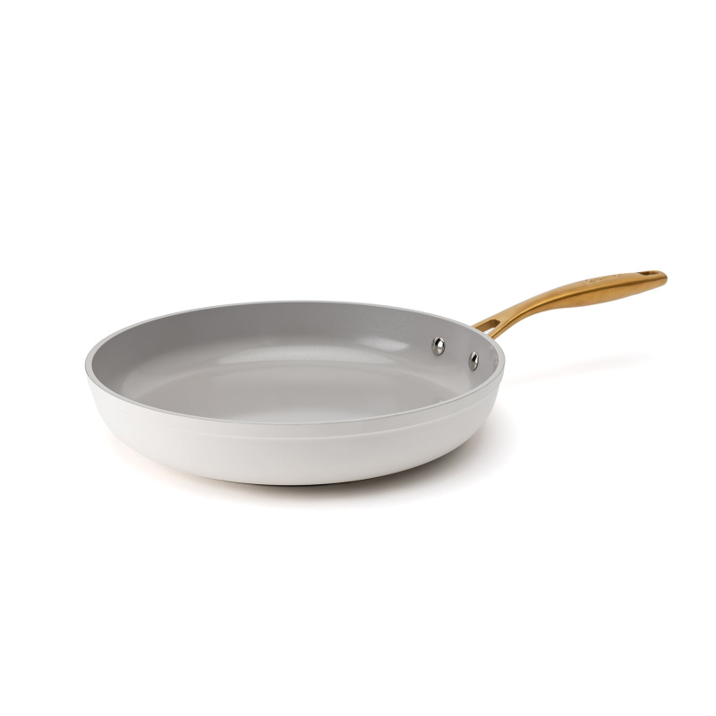 Elmich Nepřilnavá keramická pánev Zen Ø 28 cm - krémovo zlatá