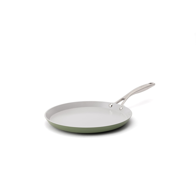 Elmich Nepřilnavá keramická palačinková pánev Zen Ø 26 cm - olivově zelená