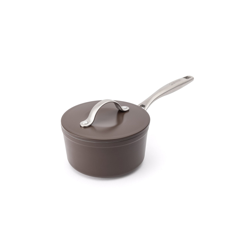 Elmich Nepřilnavý keramický rendlík Zen Ø 16 cm - hnědá