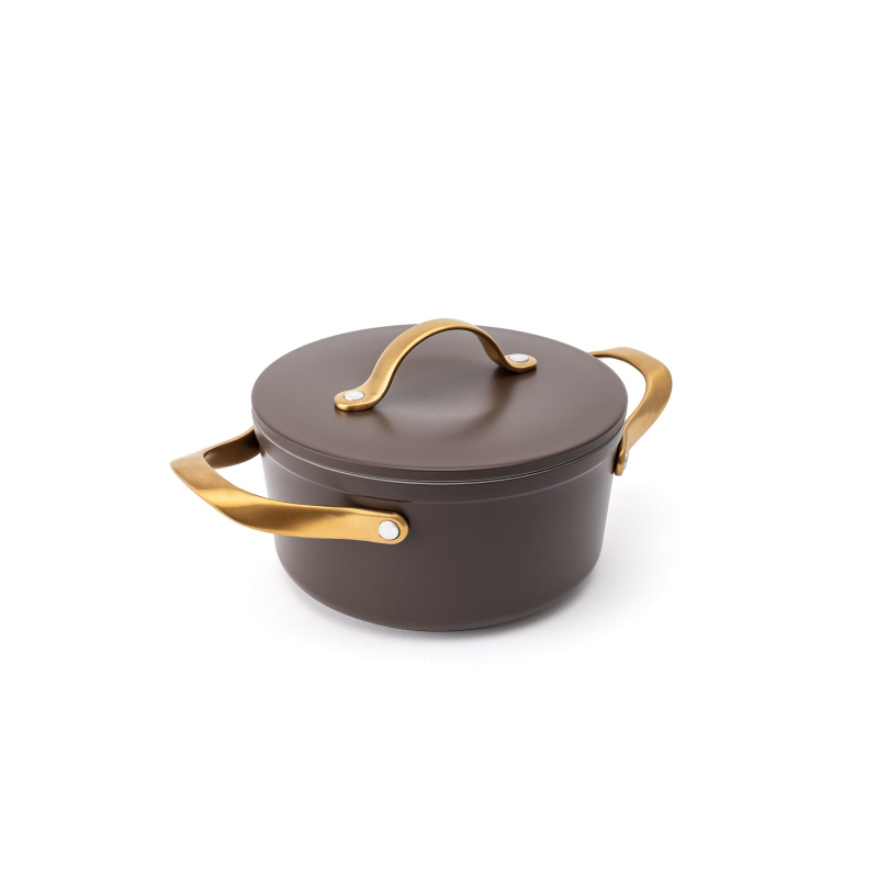 Elmich Nepřilnavý keramický hrnec Zen Ø 18 cm (2 l) - hnědo zlatá