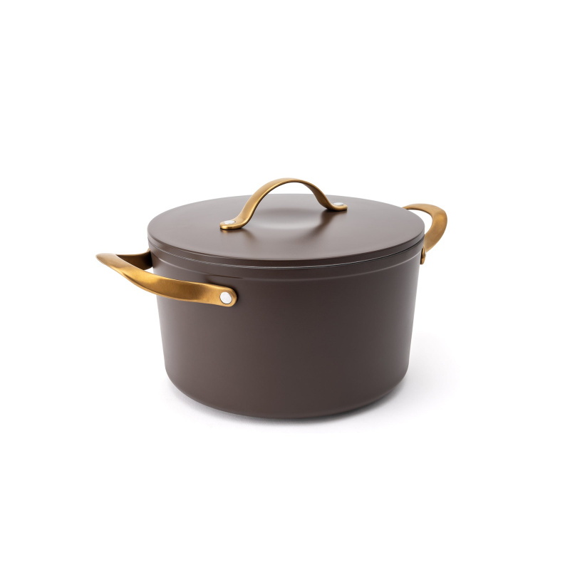 Elmich Nepřilnavý keramický hrnec Zen Ø 24 cm (5,5 l) - hnědo zlatá