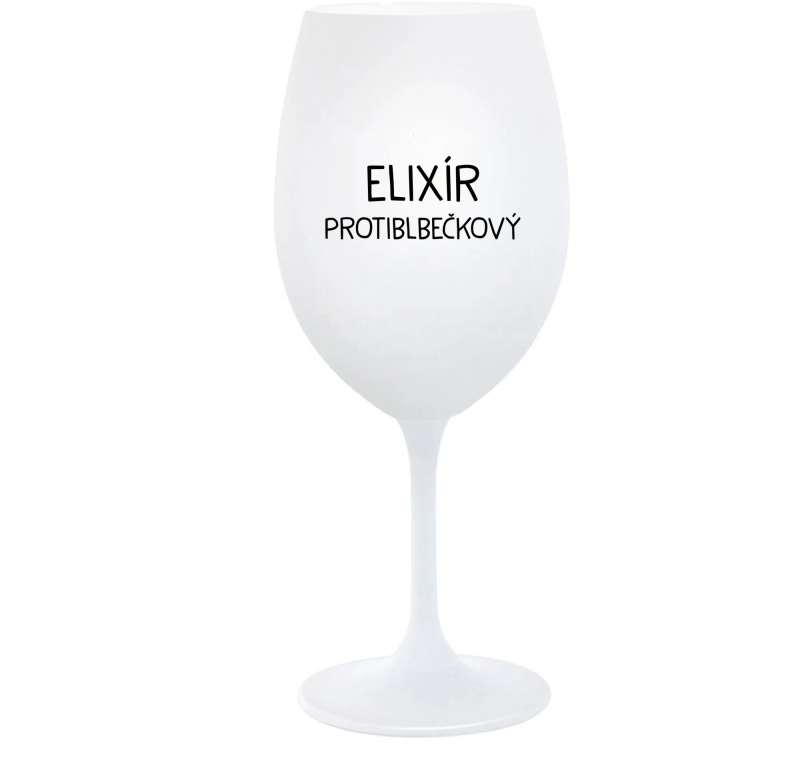 ELIXÍR PROTIBLBEČKOVÝ - bílá  sklenice na víno 350 ml