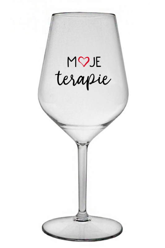 MOJE TERAPIE - čirá nerozbitná sklenice na víno 470 ml