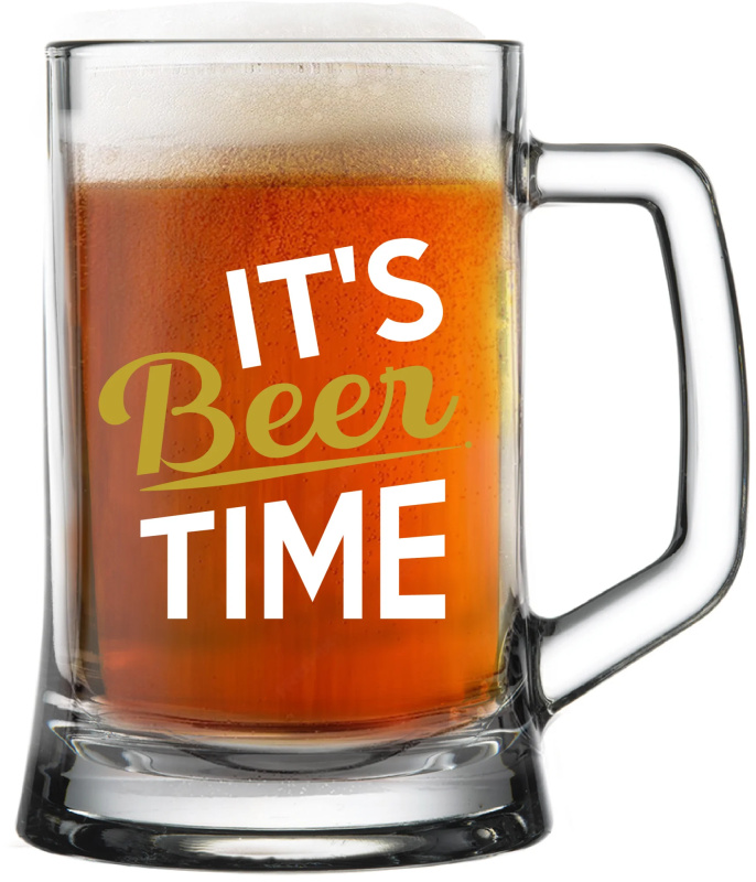 IT'S BEER TIME - pivní sklenice 0,5 l