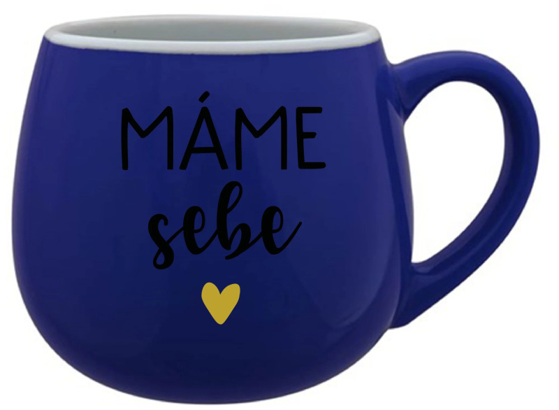 MÁME SEBE - modrý keramický hrníček 300 ml
