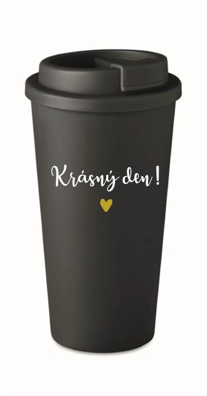 KRÁSNÝ DEN! - černý termohrnek 475 ml