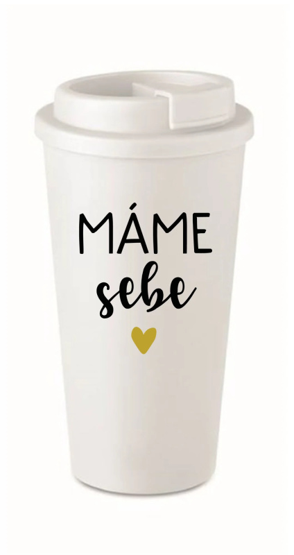 MÁME SEBE - bílý termohrnek 475 ml