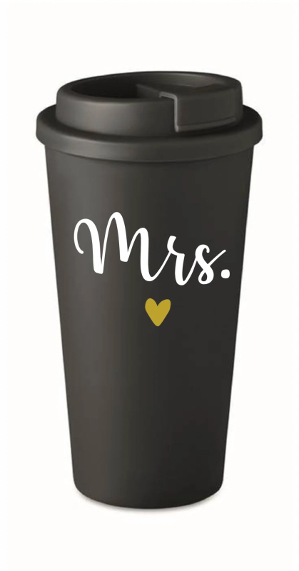 MRS. - černý termohrnek 475 ml