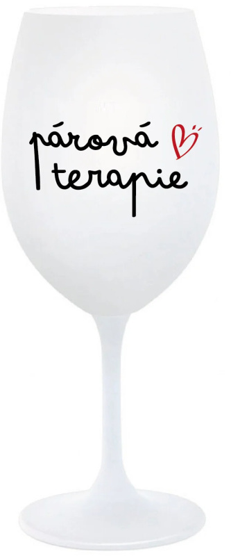 PÁROVÁ TERAPIE - bílá  sklenice na víno 350 ml