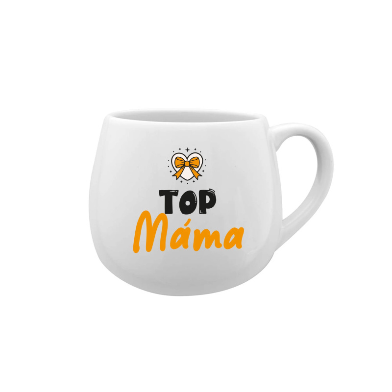TOP MÁMA - bílý keramický hrníček 300 ml