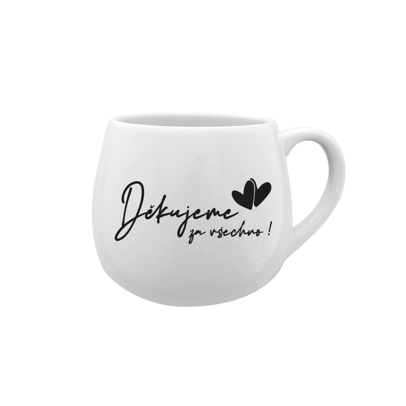 DĚKUJEME ZA VŠECHNO! - bílý keramický hrníček 300 ml