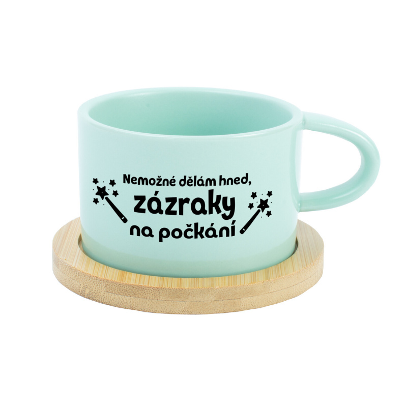 NEMOŽNÉ DĚLÁM HNED, ZÁZRAKY NA POČKÁNÍ - mint hrníček makronka 200 ml