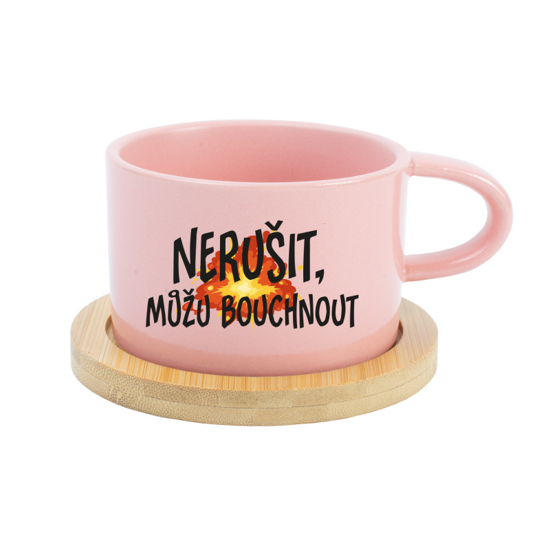 NERUŠIT, MŮŽU BOUCHNOUT. - růžový hrníček makronka 200 ml
