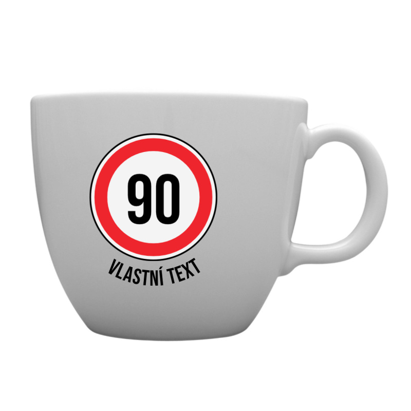 Personalizovaný MEGA XXL keramický hrnek 1 000 ml - narozeninová dopravní značka