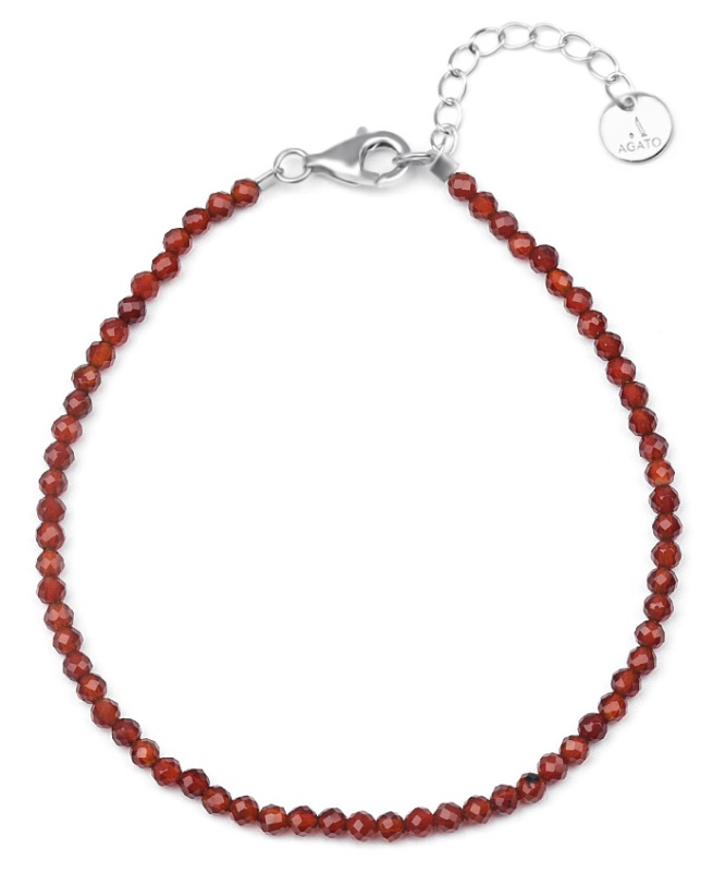 Agato Dámský minerální náramek s karneolem POL-B15/21L