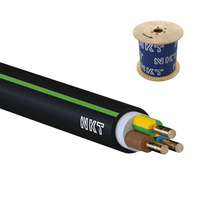 Kabel CYKY-J 3× 2,5 RE 500 m/cívka