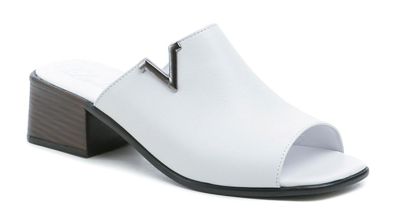 Ladies 24324 bílé dámské letní nazouváky EUR 39