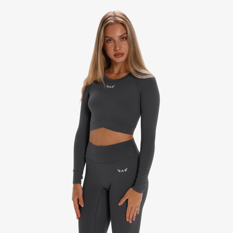 Dámské tričko exalted aura performance s dlouhým rukávem šedá xxs