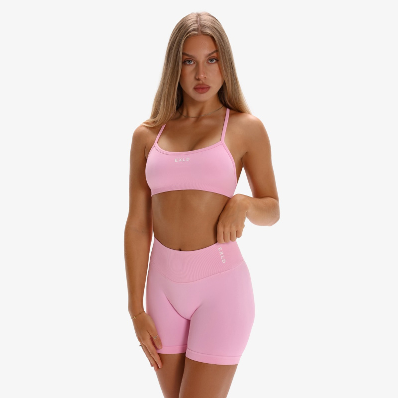 Dámská bezešvá sportovní podprsenka exalted impact elevate 2.0 růžová l