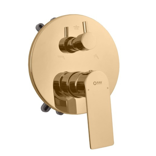 RAV SLEZÁK Nil vanová baterie včetně podomítkového tělesa zlatá NL187BOXZ