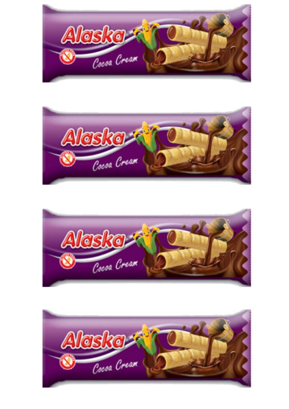 Kukuričné trubičky - kakao ALASKA 4x18 g