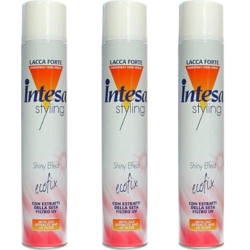 Intesa lak na vlasy Shiny Effect silně tužící lak s leskem 3x500 ml