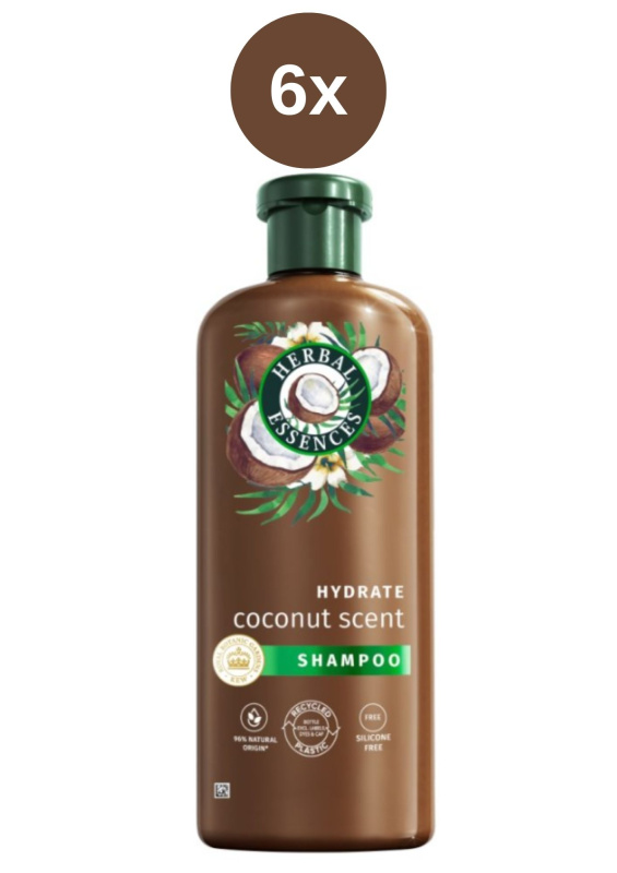 Herbal Essences šampon 96% Natural origin Coconut 6x350ml