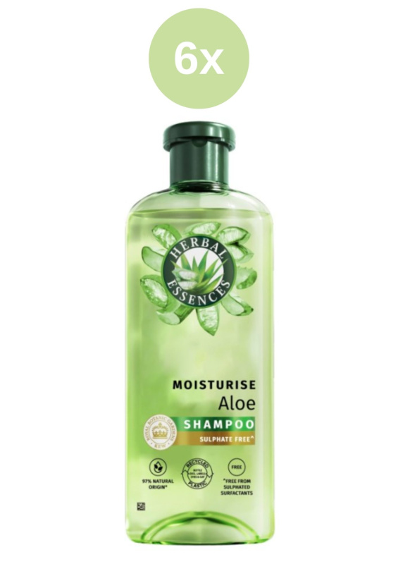 Herbal Essences šampon 96% Natural origin Aloe 6x350ml