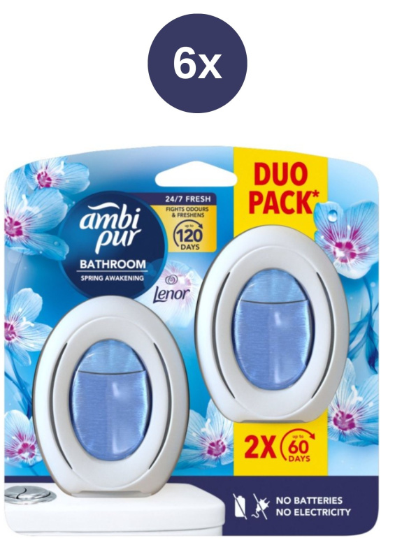 Ambi Pur Bathroom Spring Awakening Osvěžovač Vzduchu 6x2 ks/bal.