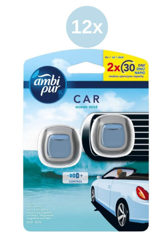 Ambi Pur Car vůně do auta 12x(2x 2ml) ocean mist