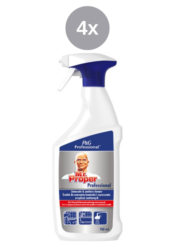 Mr. Proper Professional odstraňovač vodního kamene 4x800 ml