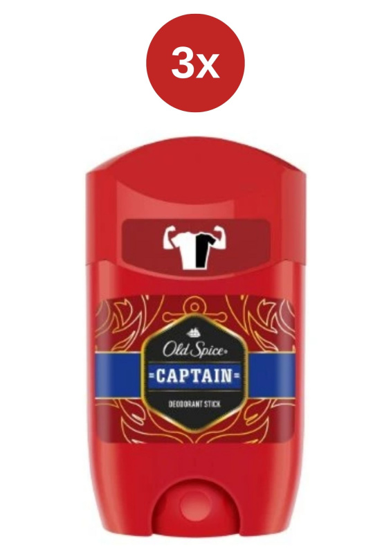 OLD SPICE DEO STICK 3x50ML CAPTAIN