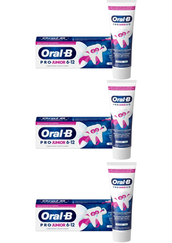 Oral-B pasta 3x75ml  Junior (6-12)