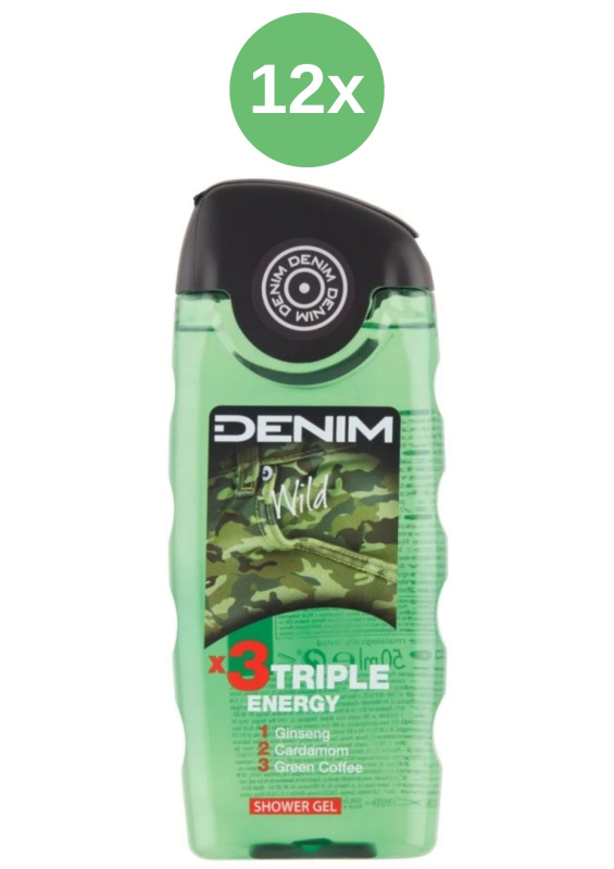 Denim Wild sprchový gel 12x250 ml