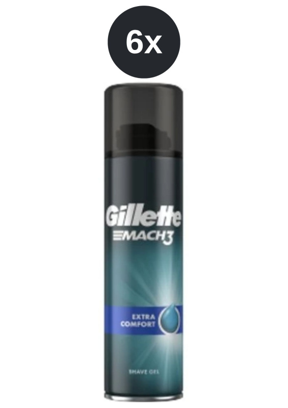 GILLETTE GEL NA HOLENÍ 6x200ML MACH3 COMFORT