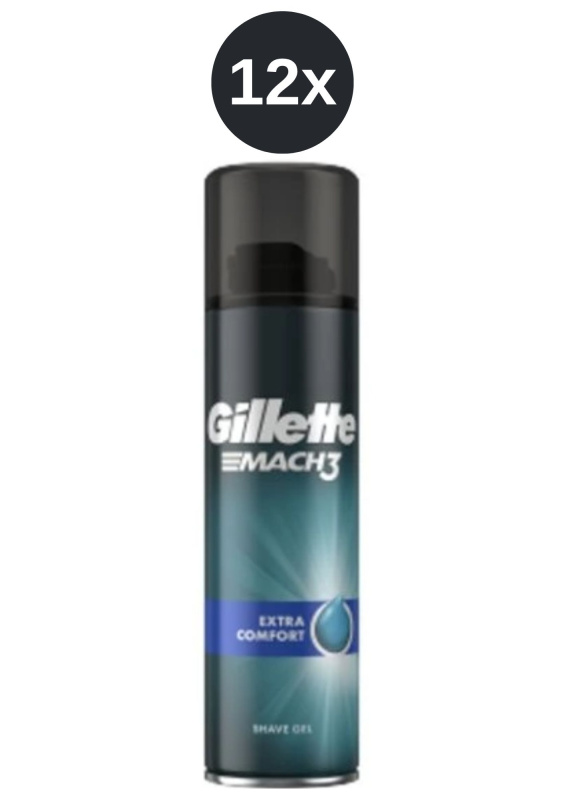 GILLETTE GEL NA HOLENÍ 12x200ML MACH3 COMFORT