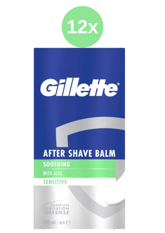 Gillette balzám po holení Sensitive, 12x100 ml