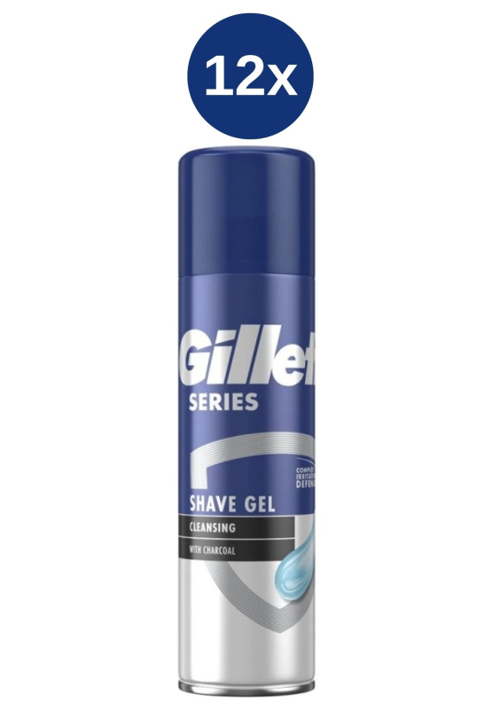 Gillette Gel 12x200ml SERIES Cleansing Charcoal Ks
