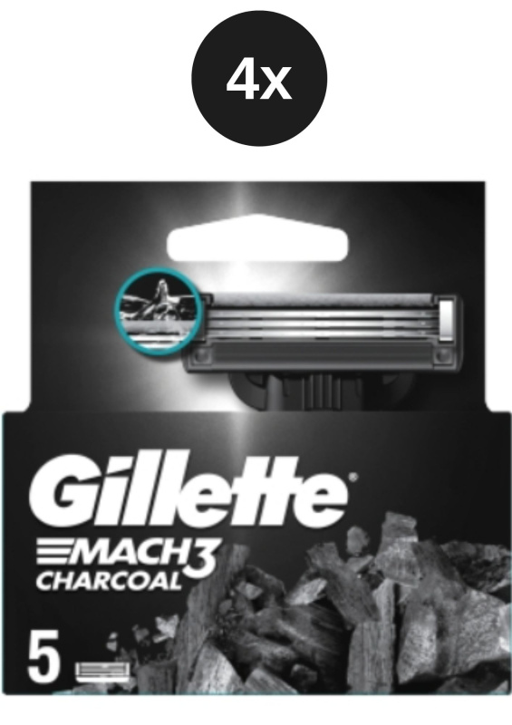 Gillette Mach3  4x5 ks Charcoal