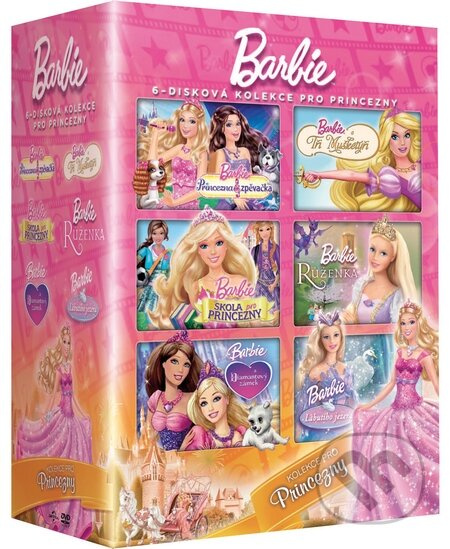 Barbie: Kolekce pro princezny 6DVD (Zpěvačka, Škola pro princezny, Diamantový zámek, Růženka, Labutí jezero, Tři mušketýři) - film z kategorie…