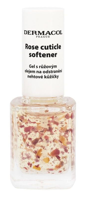 Dermacol Nail Care Rose gel na odstranění nehtové kůžičky s růžovým olejem 12 ml