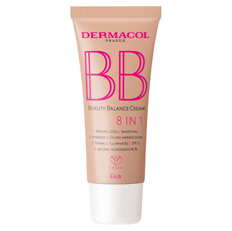 Dermacol Beauty Balance BB krém s hydratačním účinkem SPF 15 N.3 Shell 30 ml