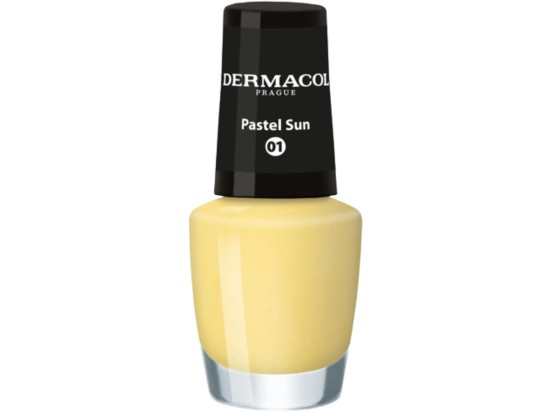Dermacol Mini lak na nehty odstín 01 Pastel Sun 5 ml