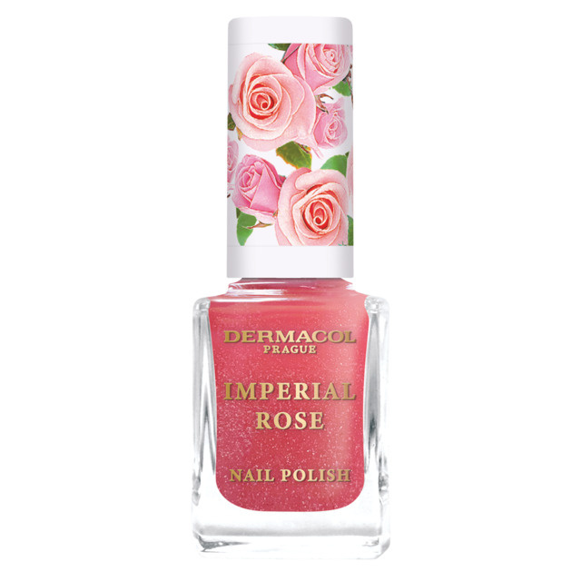 Dermacol Imperial Rose lak na nehty třpytivý odstín 02 11 ml